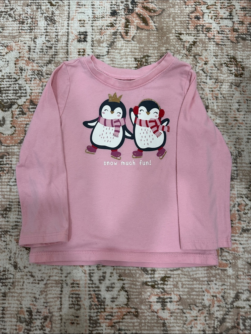 Old Navy Purple Long Sleeve Tee with Winter Animal Graphic - Picture 10 of 11